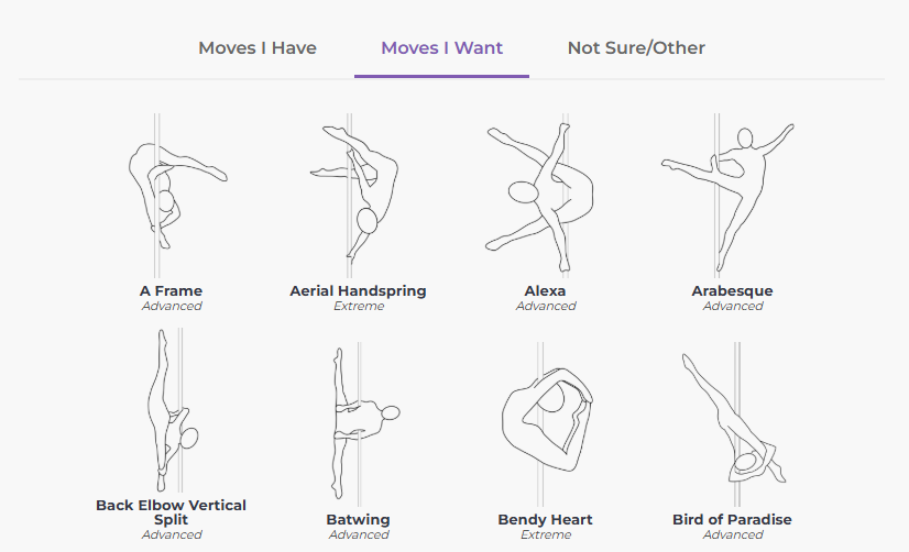 PoleMovebook Account page synced across a laptop and a smartphone
