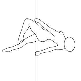 Photo of the pole dance move Layout