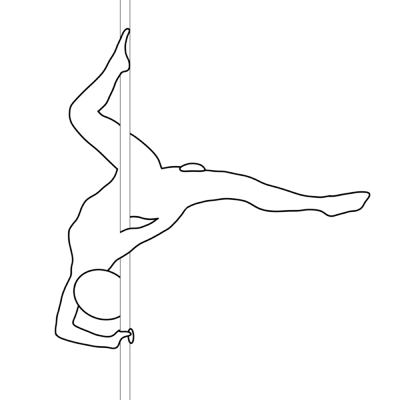 Illustration of the pole dance move Baby Valentine
