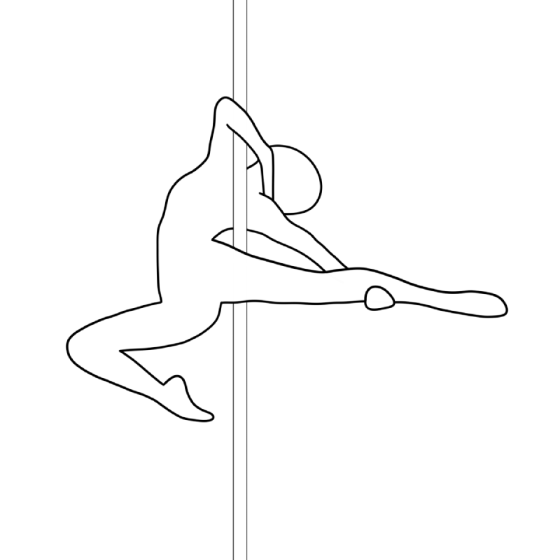 Illustration of the pole dance move Canary