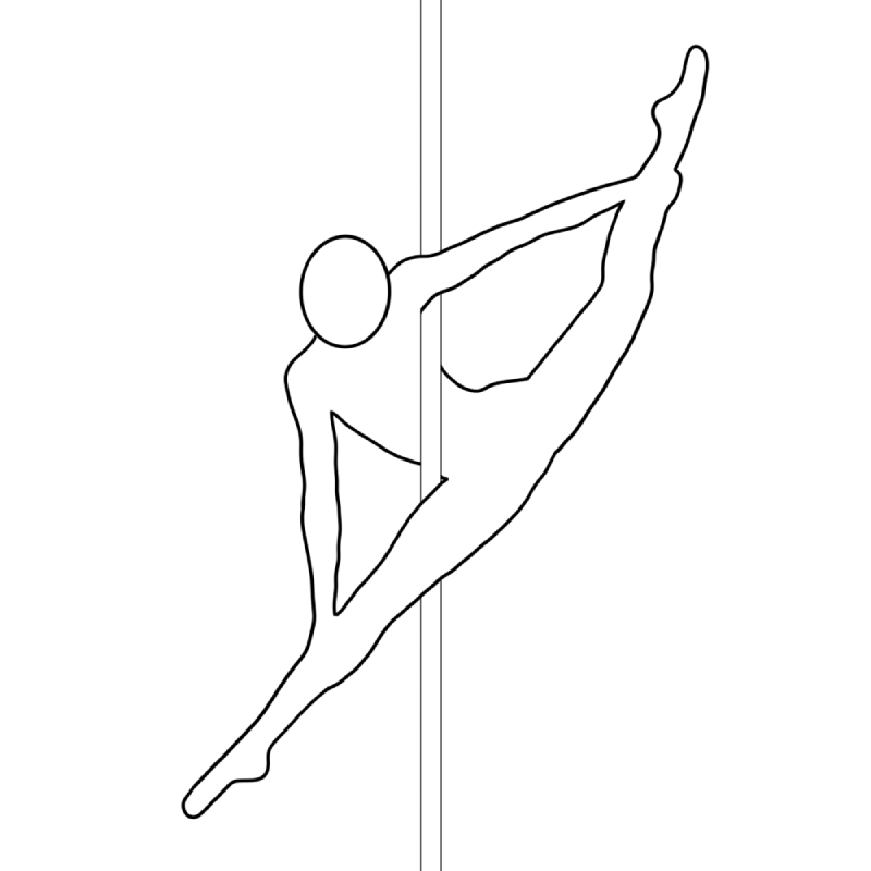 Illustration of the pole dance move Capezio
