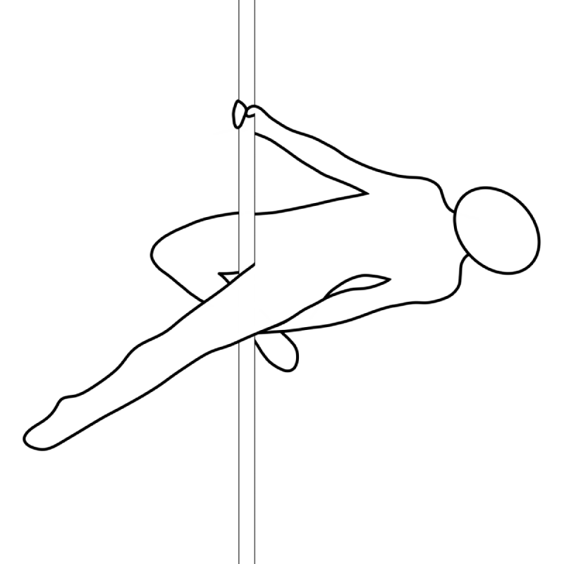 Illustration of the pole dance move Daphne