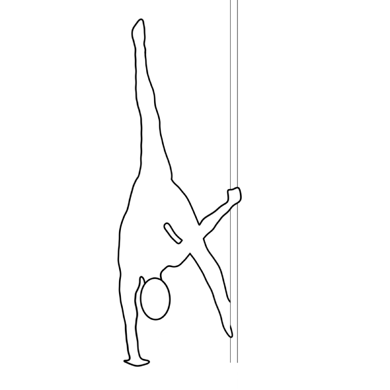 Illustration of the pole dance move Floor K