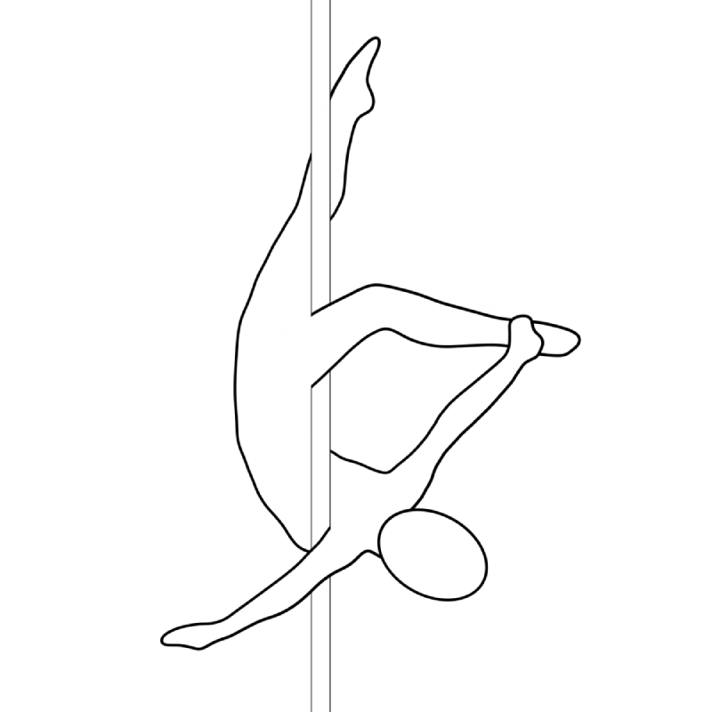 Illustration of the pole dance move Grace