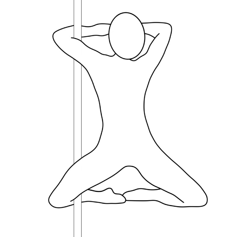 Illustration of the pole dance move Hourglass