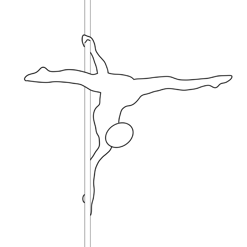 Illustration of the pole dance move Marion Amber