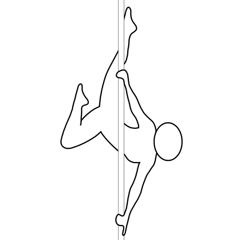 Illustration of the pole dance move Poisson