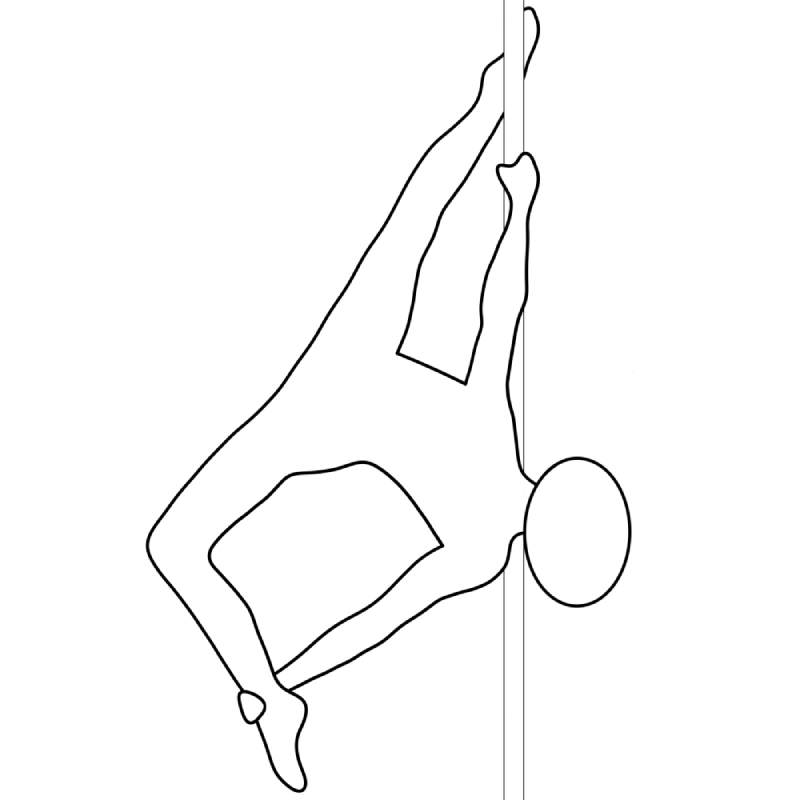 Illustration of the pole dance move Swoosh